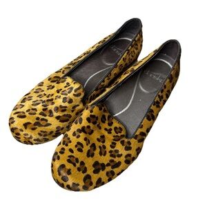 Dansko Olivia Women's EU 36 US 5.5-6 Brown Cheetah Print Calf Hair Clogs Shoes